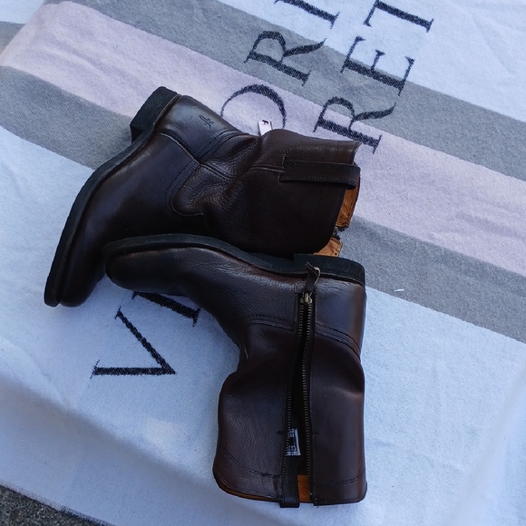 Frye Dark Leather Ankle Boots - Picture 12 of 16